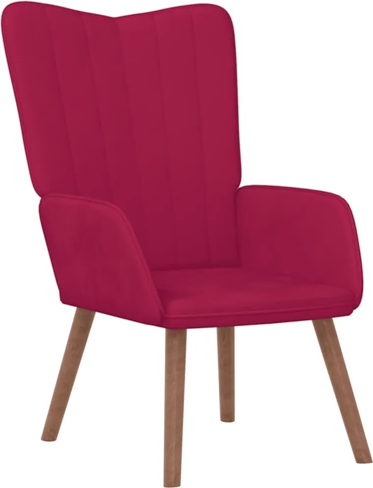 vidaXL Scaun de relaxare, roșu vin, catifea