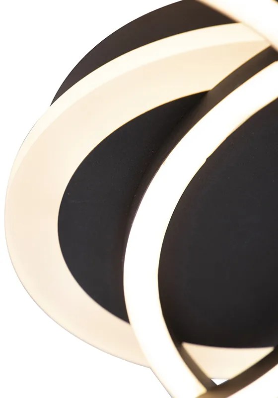Plafoniera de design neagră cu LED inclus, cu 3 trepte de dimmer - Veni