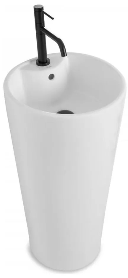 REA-U5635 - Lavoar pe pardoseală BLANKA, 85x40 cm, ceramică, alb lucios