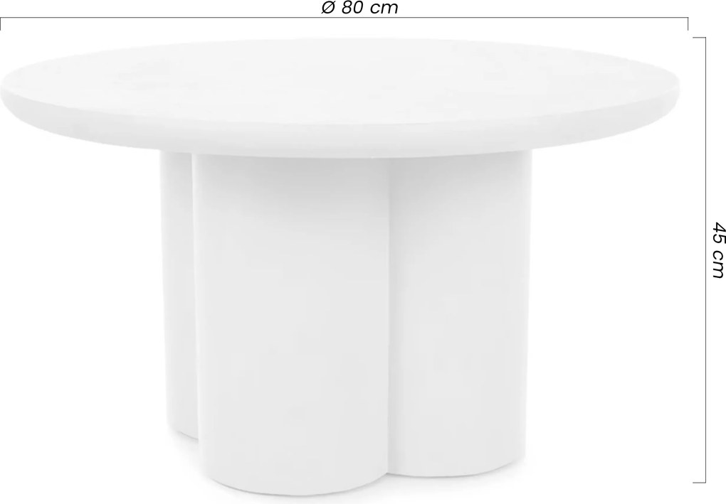 Măsuță de cafea rotundă Cylindus 80 cm - gri deschis