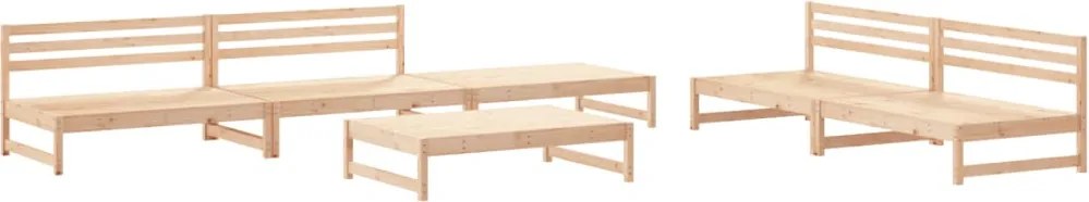 vidaXL Set mobilier relexare de grădină, 6 piese, lemn masiv de pin