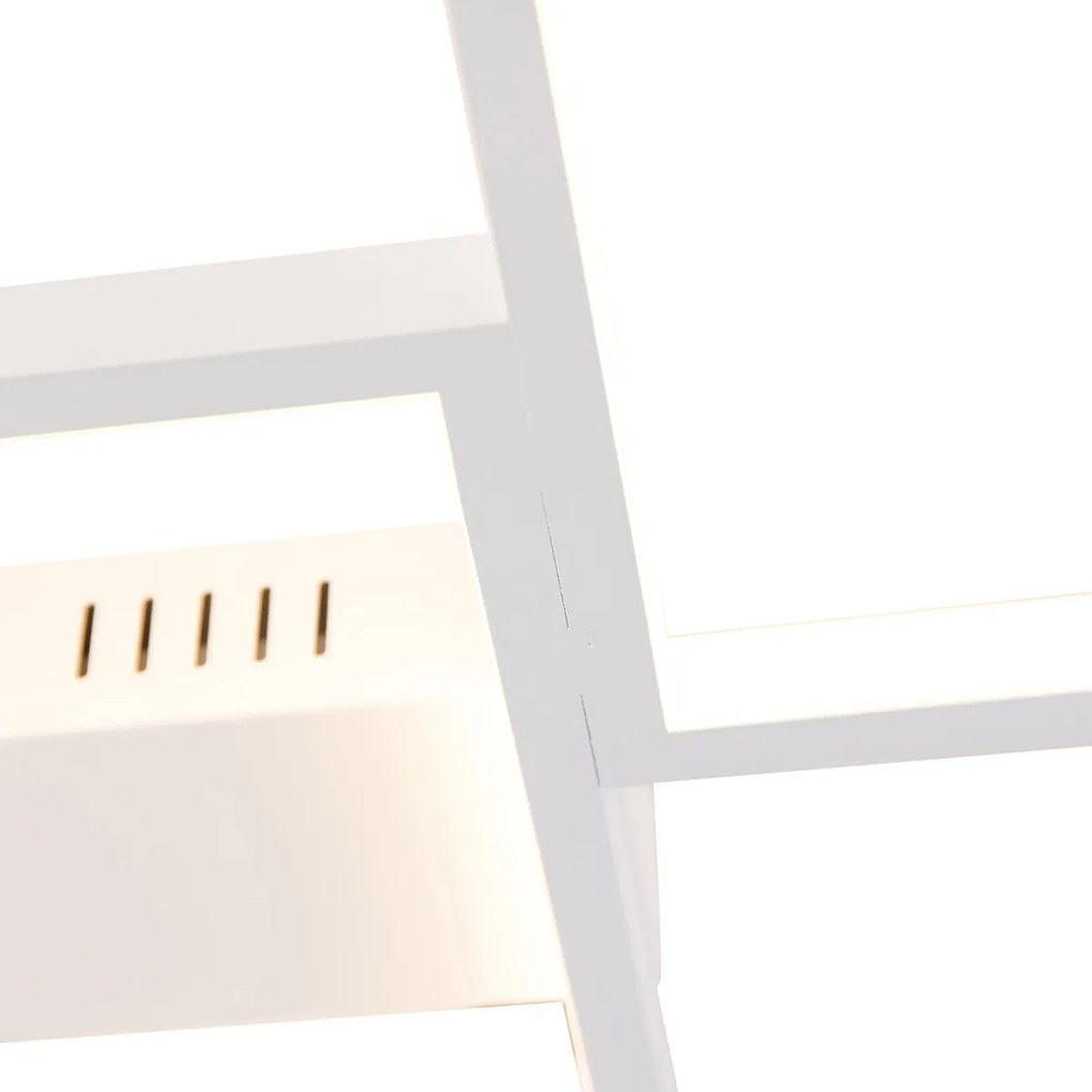 Plafonieră albă cu LED inclusă, cu dimmer în 3 trepte, 5 lumini - Lejo
