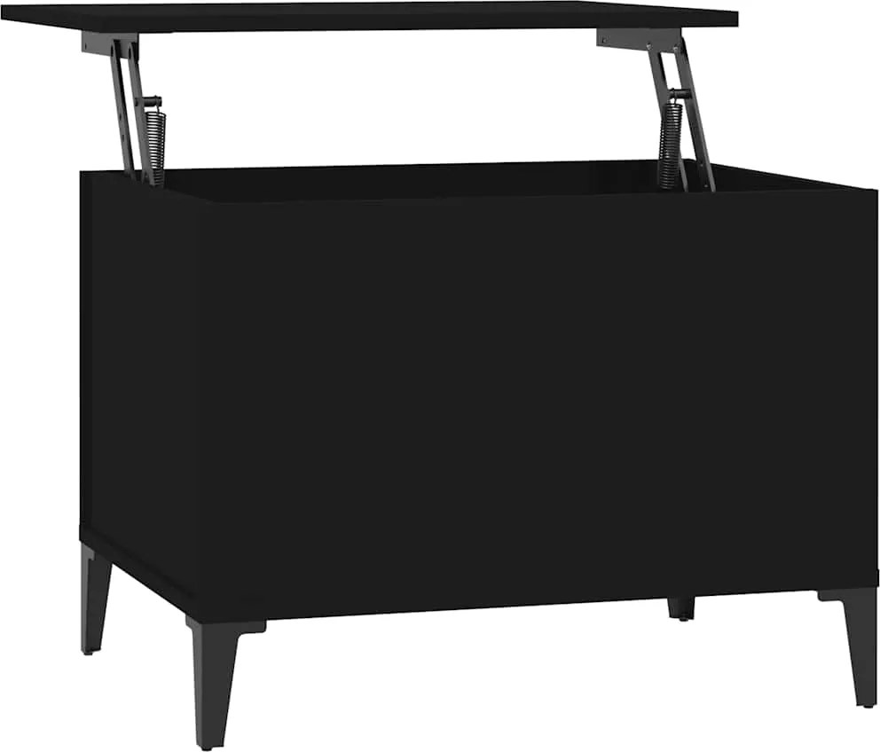 vidaXL Măsuță de cafea, negru, 60x44,5x45 cm, lemn prelucrat