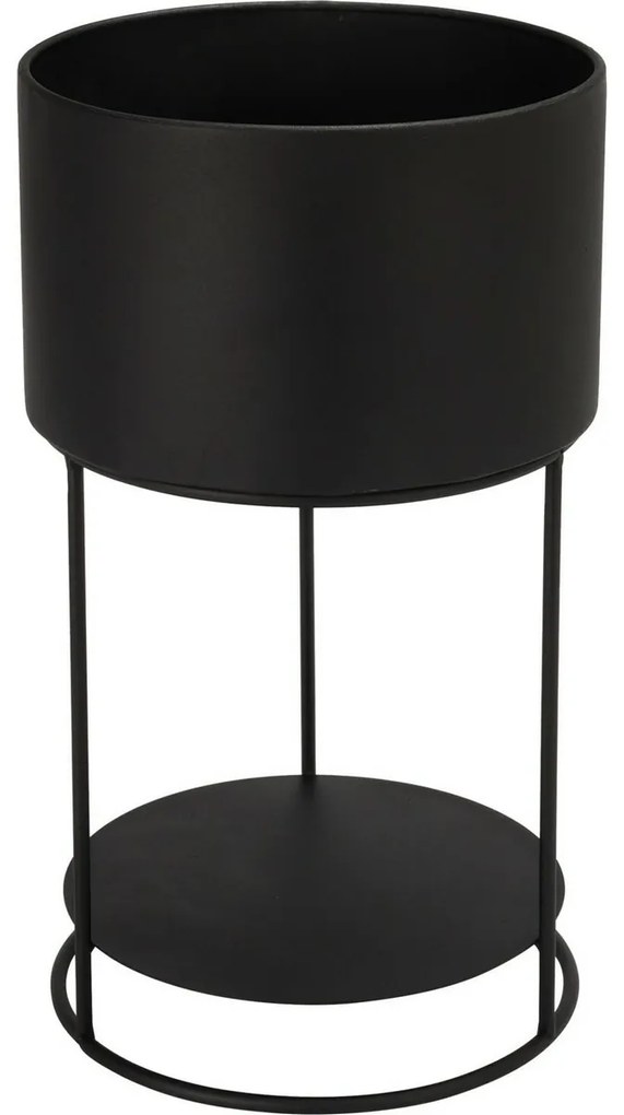 Set de suporturi metalice pentru flori Navelli negru, 2 buc.