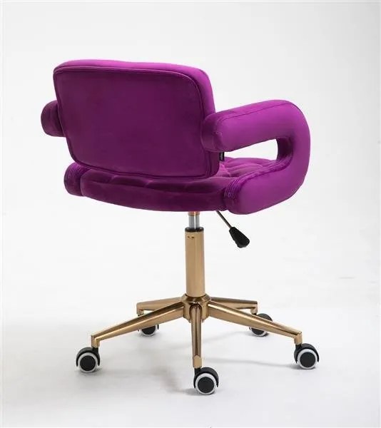 HR8403K Scaun Catifea Fucsia Bază Aurie