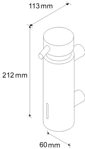 Dozator de sapun lichid de perete, 300 ml, cromat