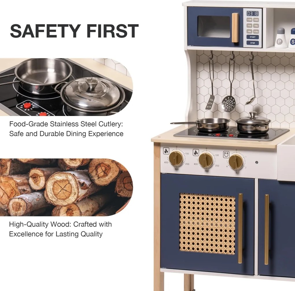 Bucatarie copii din lemn Pretend