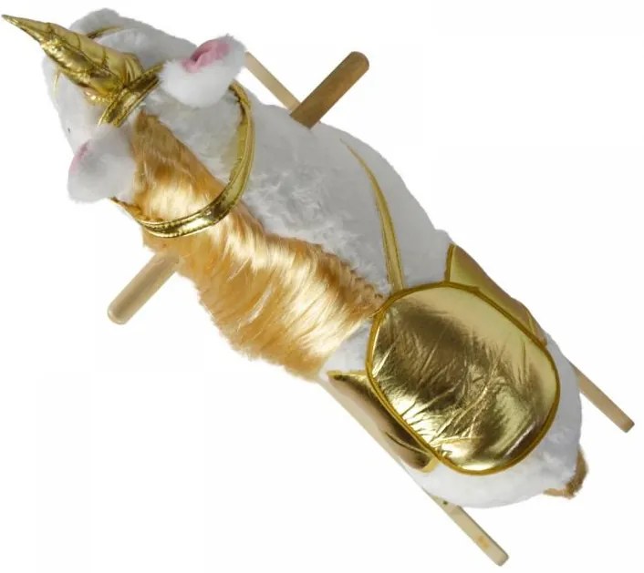 Balansoar Unicorn Infantastic, 84x31x76 cm, aur