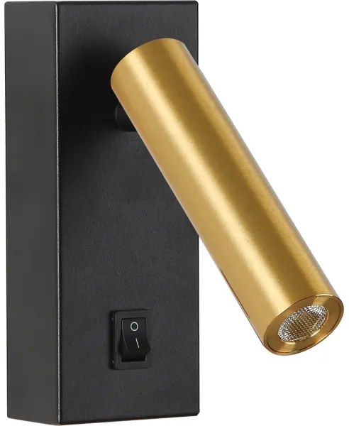 Spot LED de perete Brilagi MAYA LED/3W/230V 4000K negru/auriu