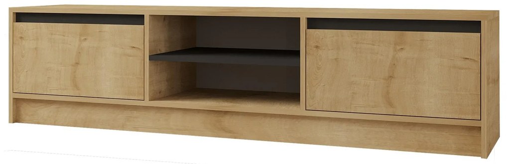 Set mobilier living Sunalerza (Stejar zafir + antracit). 1107149