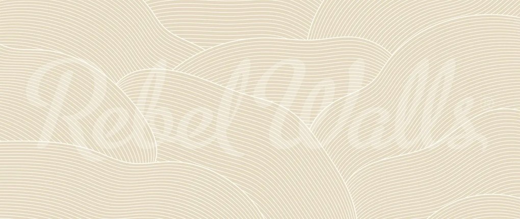 Fototapet, Drawn Hills, Beige, Rebel Walls