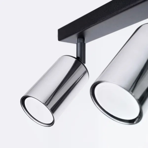 Spot Sollux SL.1368 WINX 3xGU10/10W/230V negru/crom