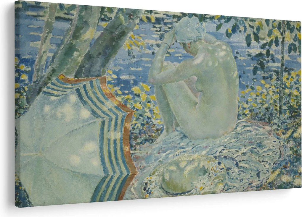 Tablou - Frederick Carl Frieseke, On the Bank, reproducere (90x60 cm)