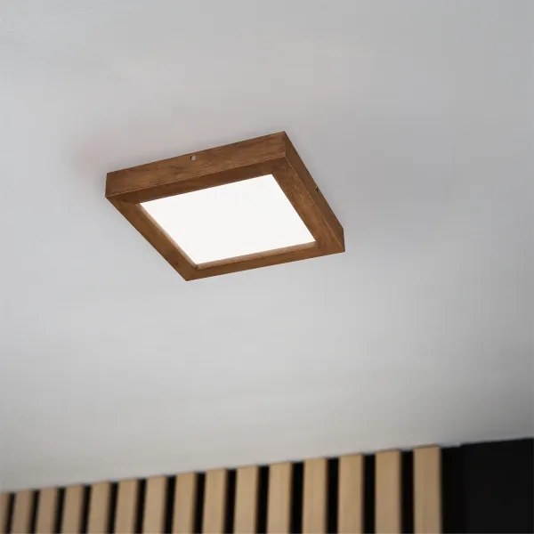 Plafonieră LED dimabilă Brilagi WOODY FRAME LED/24W/230V stejar 30x30 cm IP44 + telecomandă
