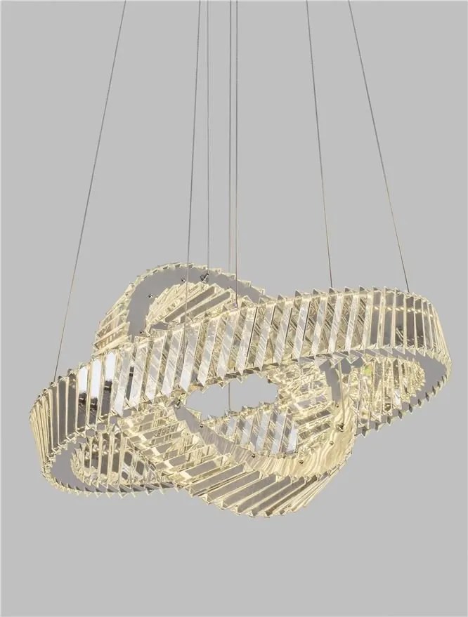 Lustra suspendata LED, cristale sticla ARIETTA 60cm