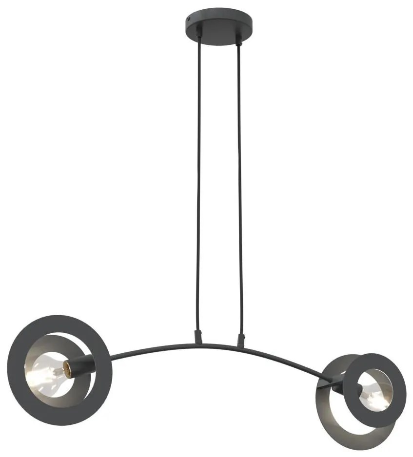 Lustră pe cablu EUFORIA 2xE27/15W/230V negru