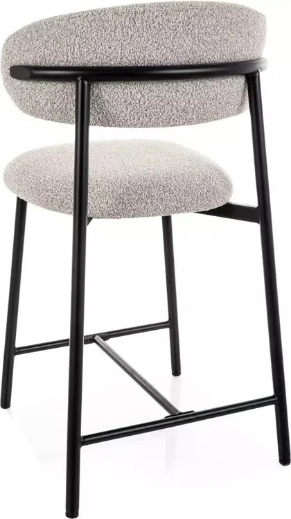Scaun de bar Elton H-2 Noelle bej 231 / negru mat