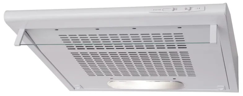 Hota AMICA OSC6112W, 197 m3/h, 118W, Clasa D, 3 trepte, 65 dBA, 60 cm, Filtru de carbon, Alb