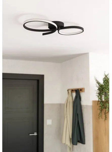 Plafonieră LED Eglo 901266 SERPINS LED/21W/230V 3000K negru