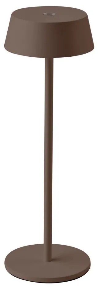 Lampă LED de birou, exterior, reglabilă, tactilă, reîncărcabilă, 2W, IP54, maro