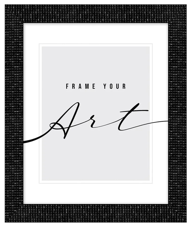 Ramă foto negru-mat de perete din plastic 38x48 cm