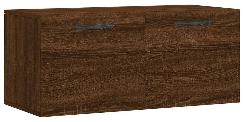 830075 vidaXL Dulap de perete, stejar maro, 80x36,5x35 cm, lemn compozit
