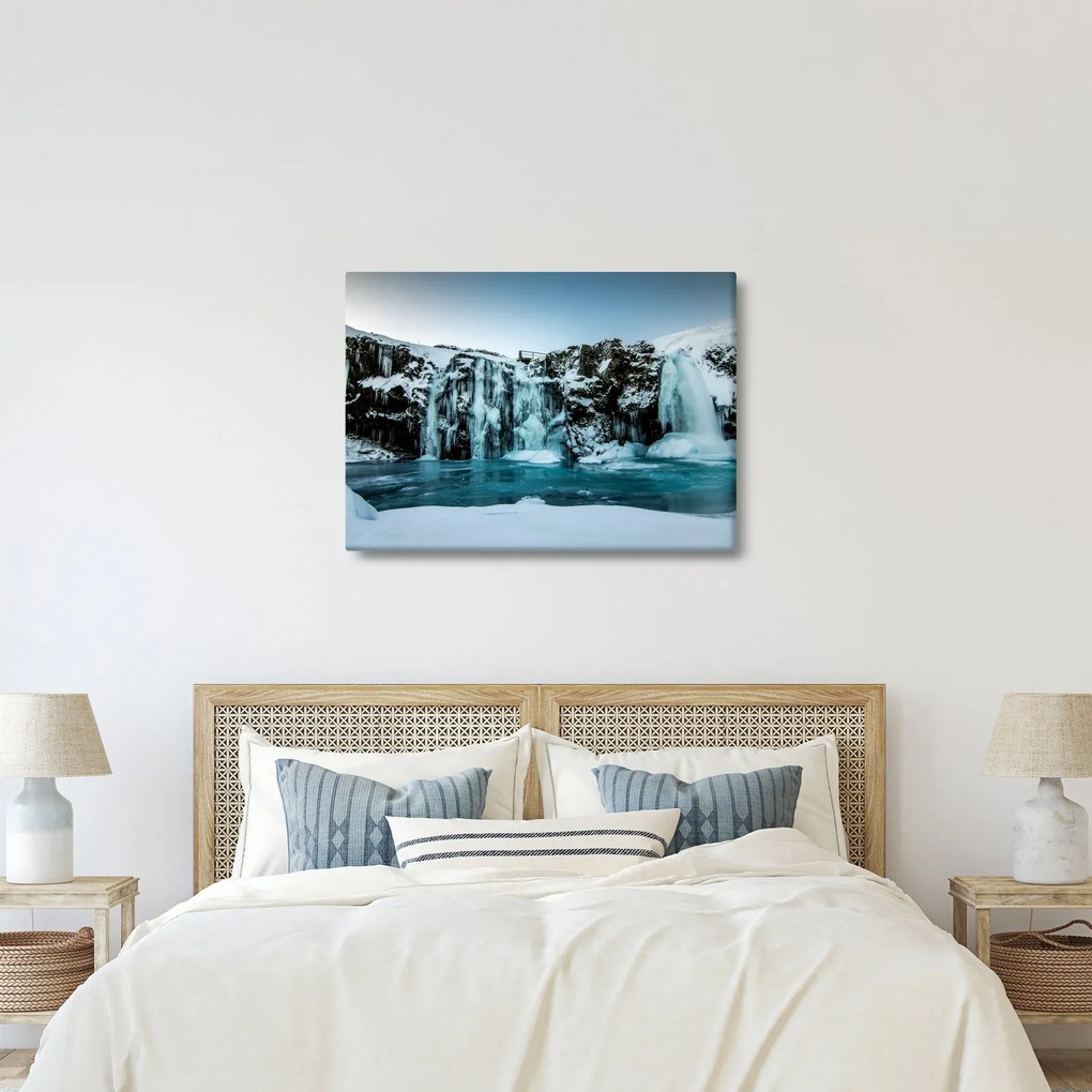 Tablou cu cascade înghețate (70x50 cm)