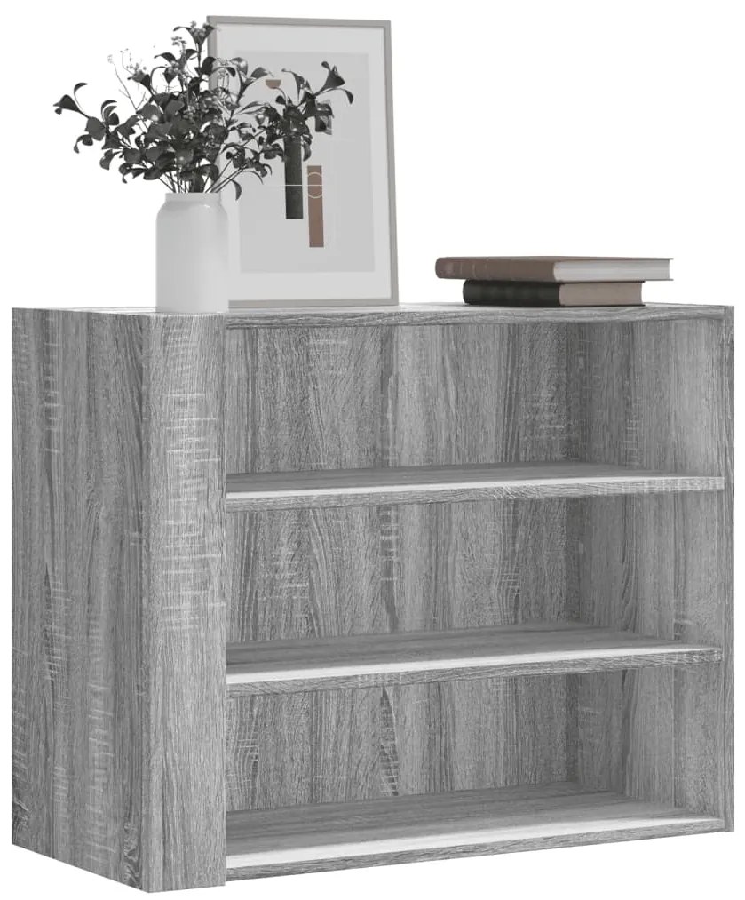 vidaXL Dulap de perete, gri sonoma, 75x35x60 cm, lemn compozit