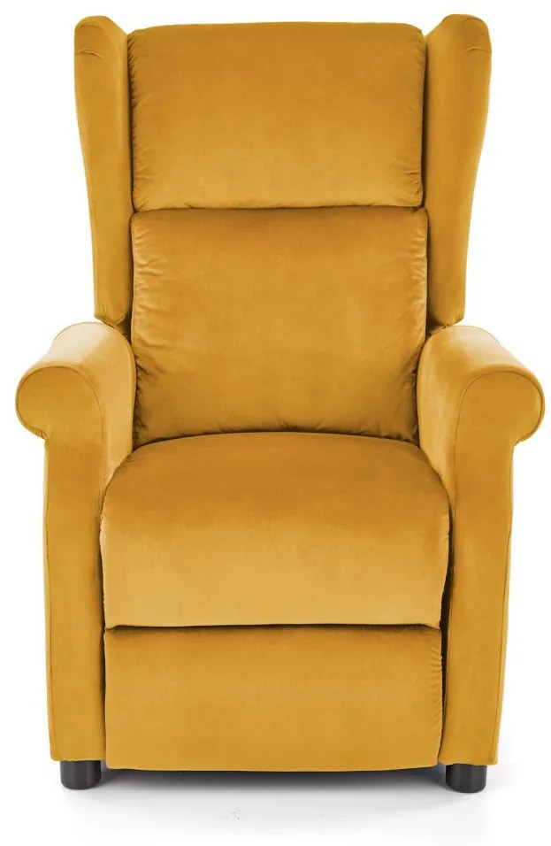 Fotoliu recliner Agustin 2 velvet mustariu H107 cm