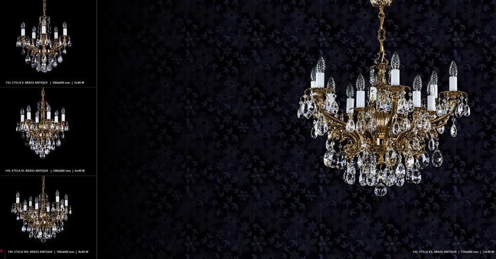 Candelabru 12 brate Cristal Bohemia Exclusive ETELA XII.
