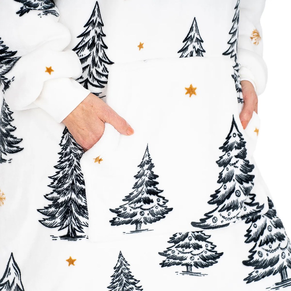 Hanorac din micropluș 4Home Frosted Trees, uni M – pentru femei