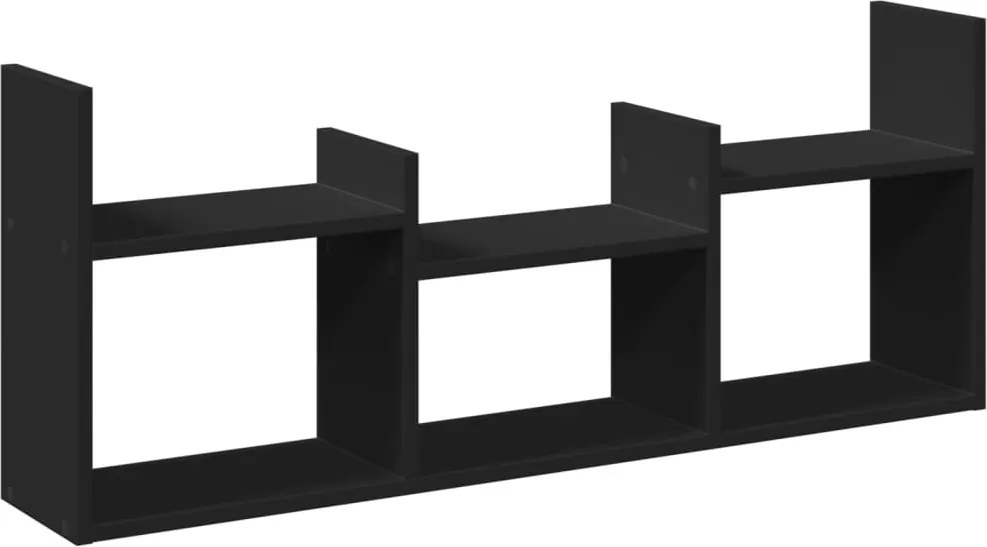 vidaXL Dulap de perete, 100x18x40 cm, negru, lemn prelucrat