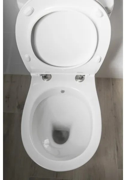 Sapho - Vas WC combinat cu duș bideu, evacuare pe spate, ceramică/alb