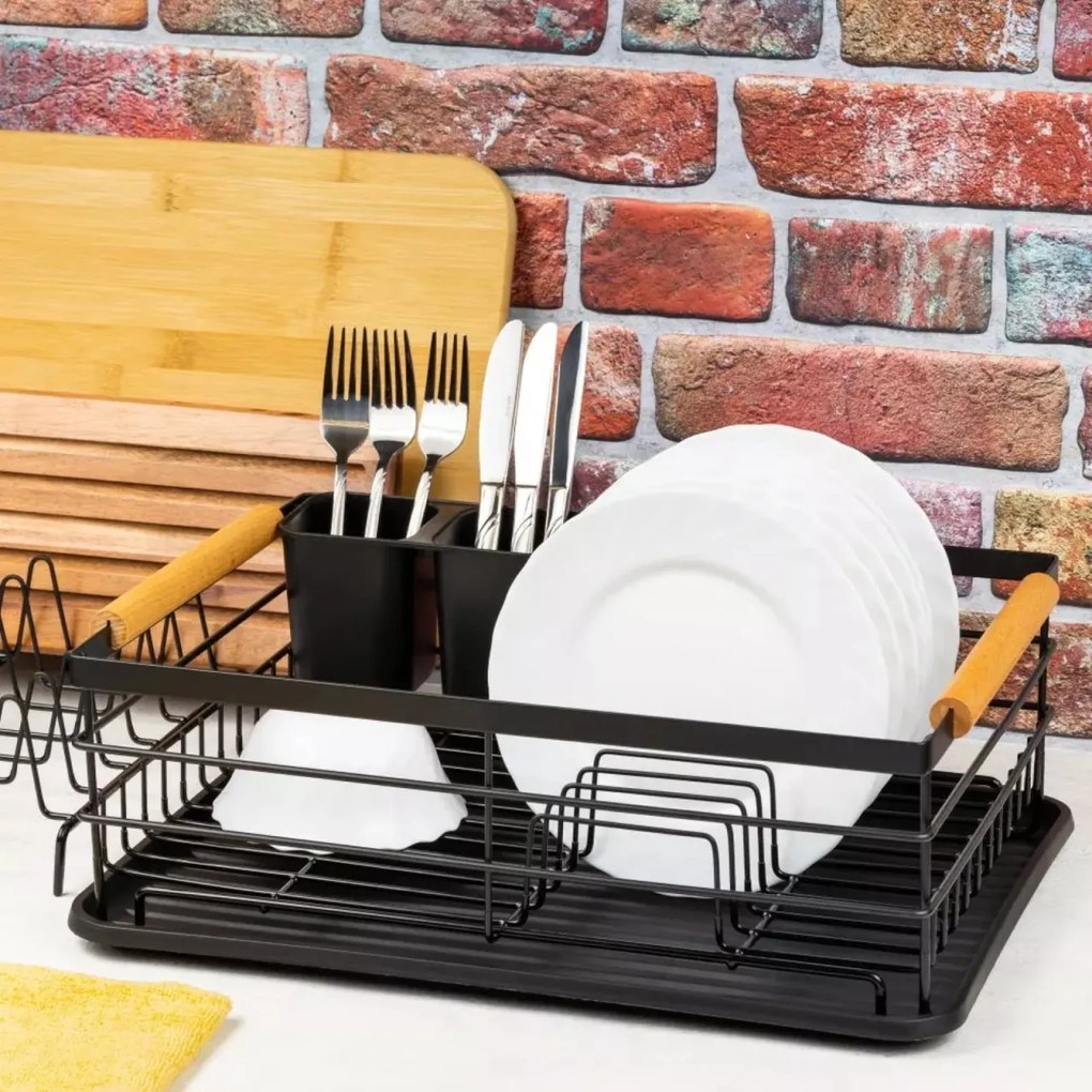 Suport pentru vase din oțel, negru KINGHoff KH-1728