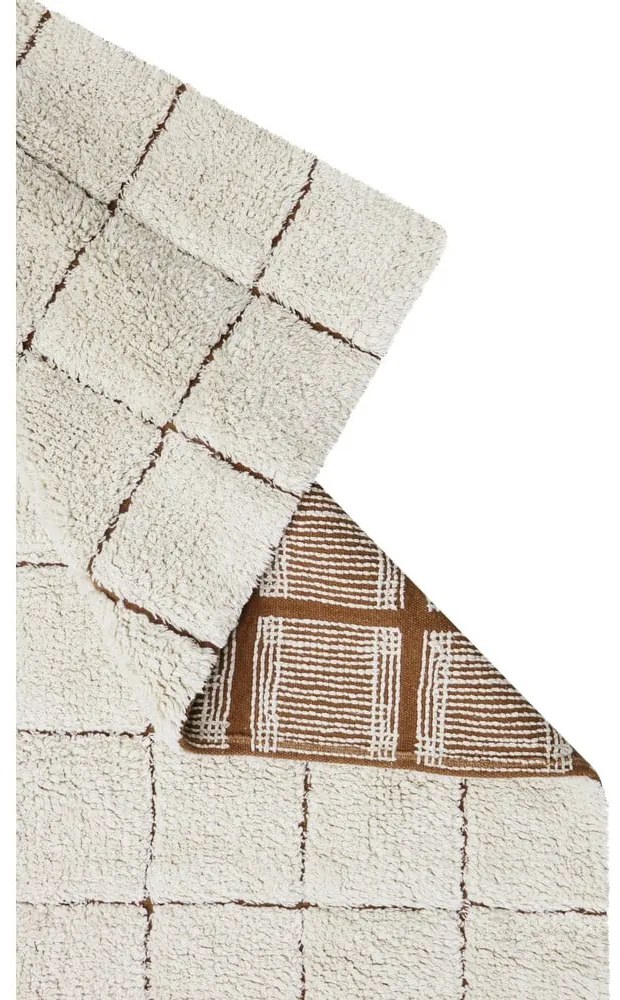 Covor crem lavabil/țesut manual din bumbac 200x300 cm Mosaic – Lorena Canals