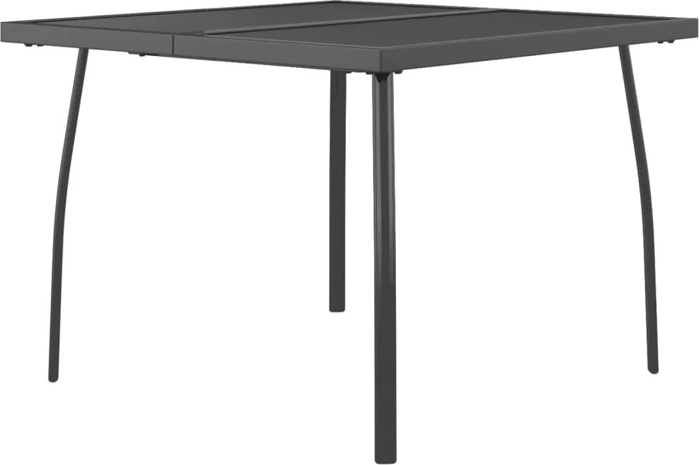 vidaXL Masă de grădină, antracit, 100 x 100 x 72 cm, plasă din oțel