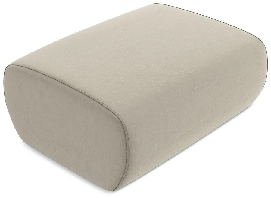 Taburet bej cu tapițerie din catifea Kapua – Makamii