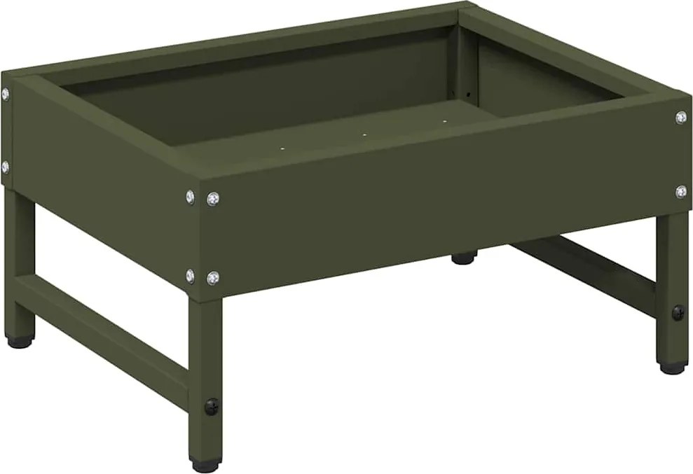 vidaXL Hrănitor pentru păsări Verde măsliniu 80 x 28 x 13.5 cm