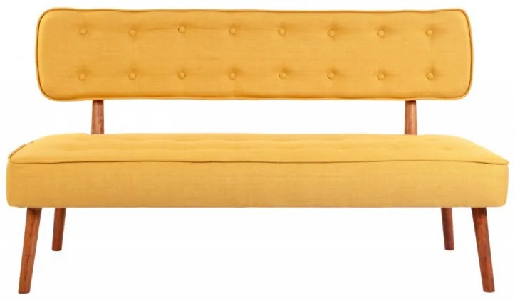 Canapea 2 Locuri, Lemn Solid, Westwood Loveseat, Galben
