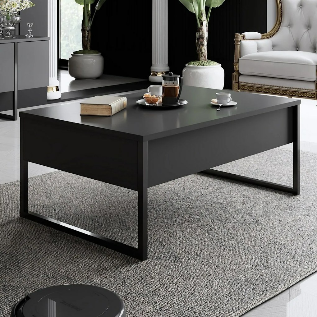 Măsuță de conferință Luxe Anthracite și Negru