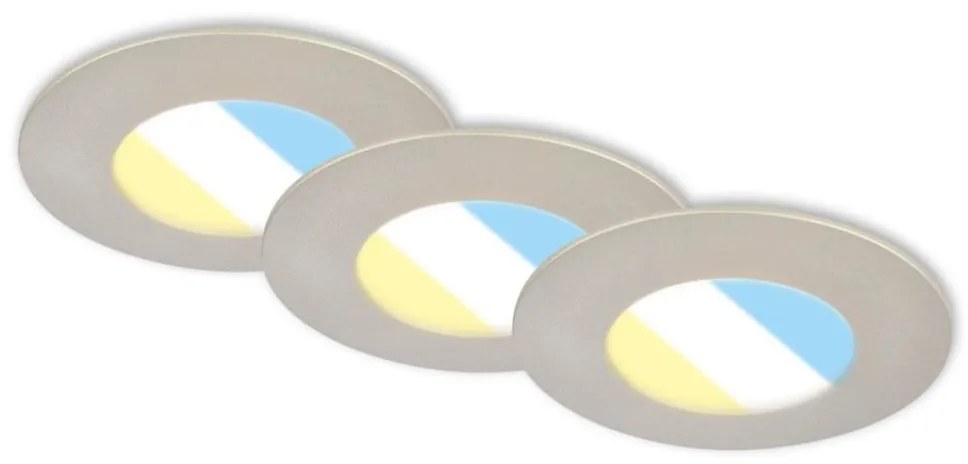SET 3x corp de iluminat LED încastrat pentru baie Briloner 7598032 LED/4,9W/230V IP44 crom