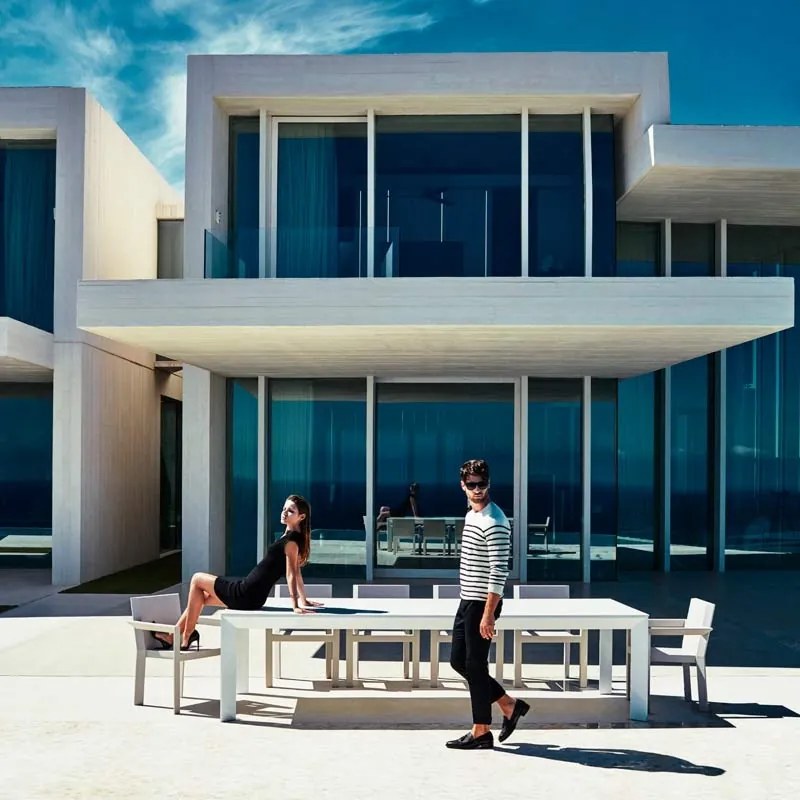 Set de 2 scaune moderne cu brate de exterior / interior design premium FRAME CHAIR 54094 Vondom