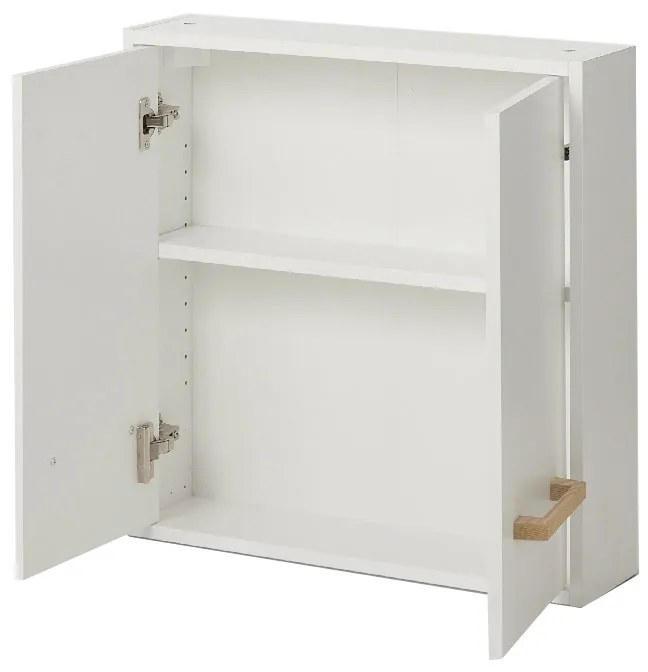 Cabinet suspendat pentru baie, 60x15x60 cm, PAL Alb