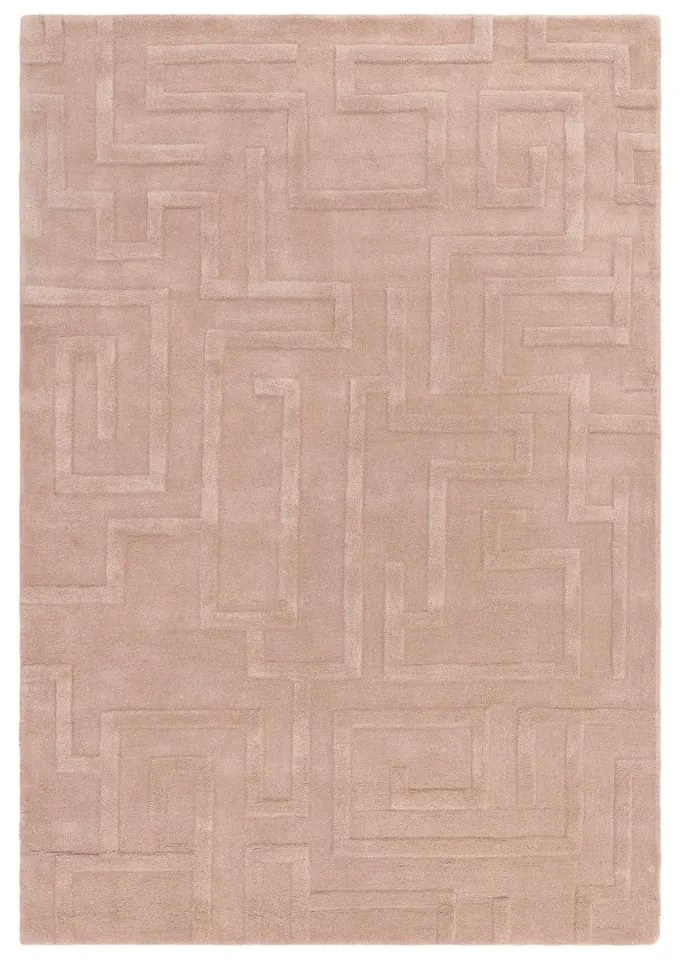 Covor roz deschis din lână 160x230 cm Maze – Asiatic Carpets