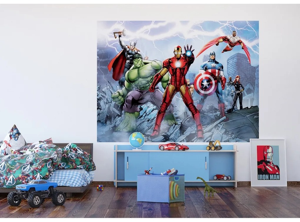 Foto-tapet copii Avengers 252 x 182 cm, 4 piese