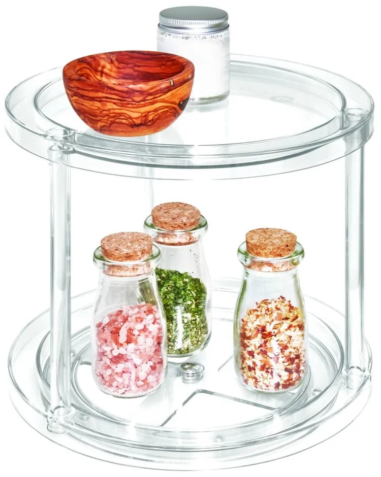 Suport rotativ pentru recipiente cosmetice iDesign The Home Edit, ⌀ 24,1 cm