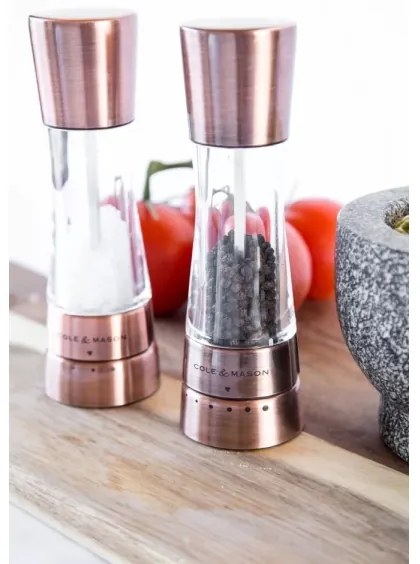 Cole&Mason DERWENT set 2 râșnițe sare și piper, 19 cm, cupru