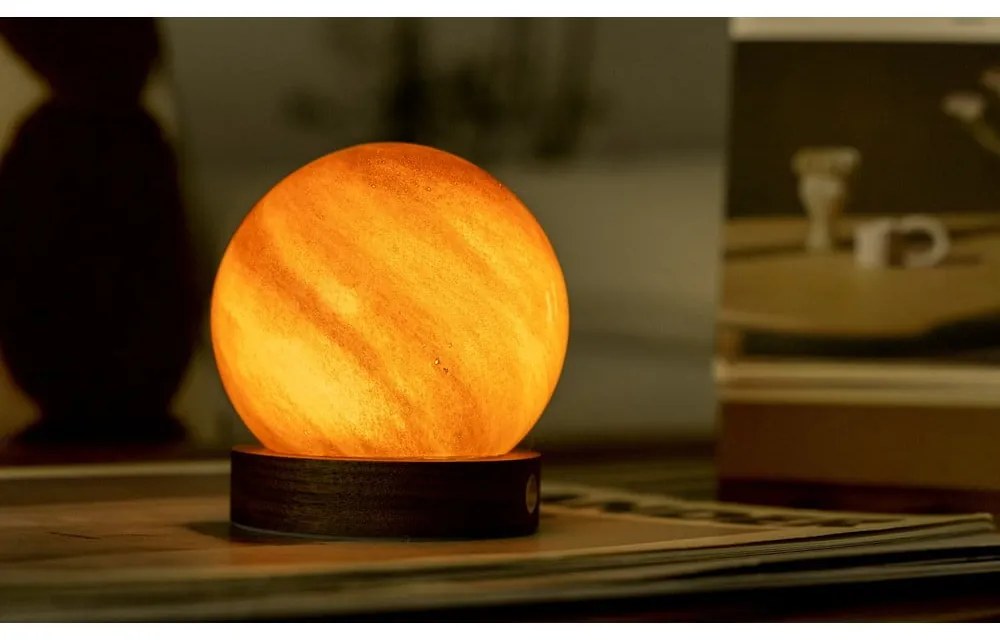 Decorațiune luminoasă maro închis cu USB ø 8 cm Sand Storm – Gingko