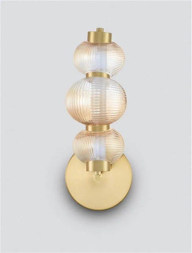 Aplica de perete LED design modern Leda auriu