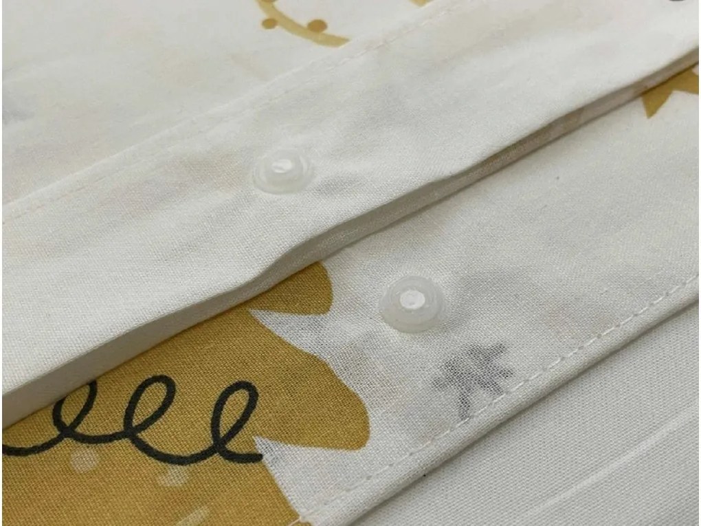 Lenjerie de pat din bumbac FROST & GOLD alba Dimensiune lenjerie de pat: 70 x 90 cm | 140 x 200 cm